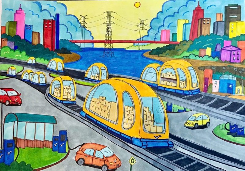 vẽ tranh tương lai xanh 14