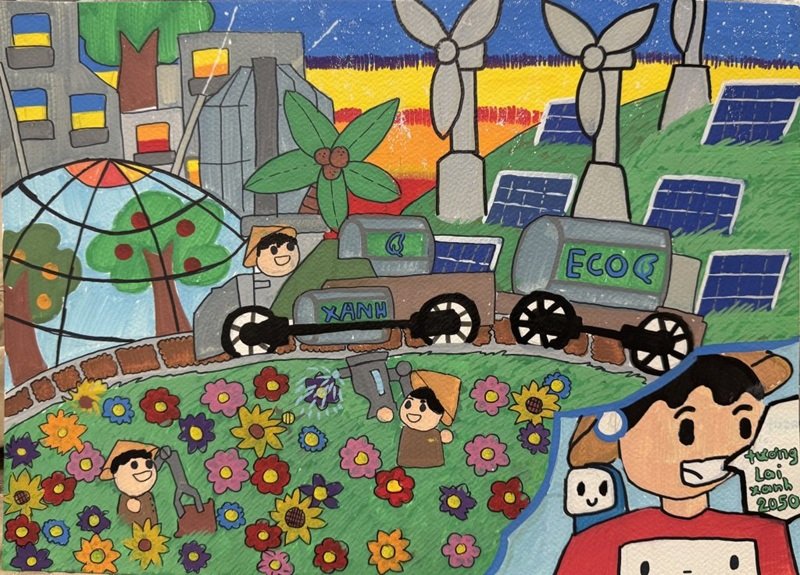 vẽ tranh tương lai xanh 18