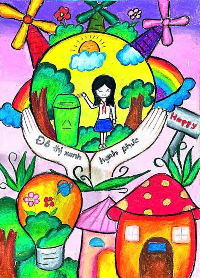 vẽ tranh tương lai xanh 2