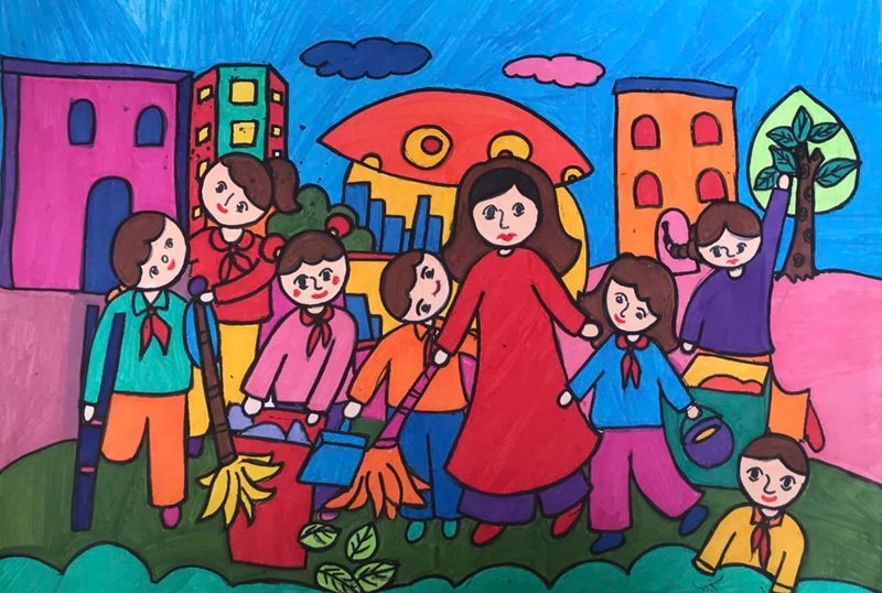 vẽ tranh tương lai xanh 22