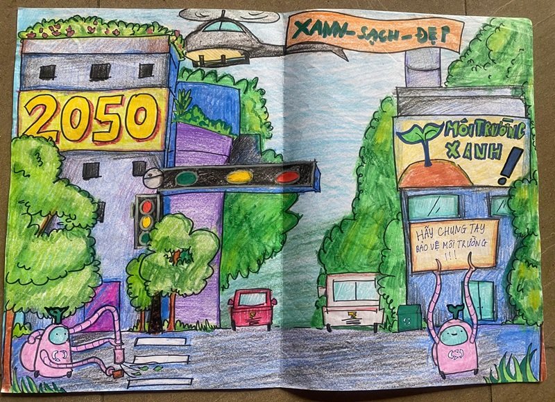 vẽ tranh tương lai xanh 25