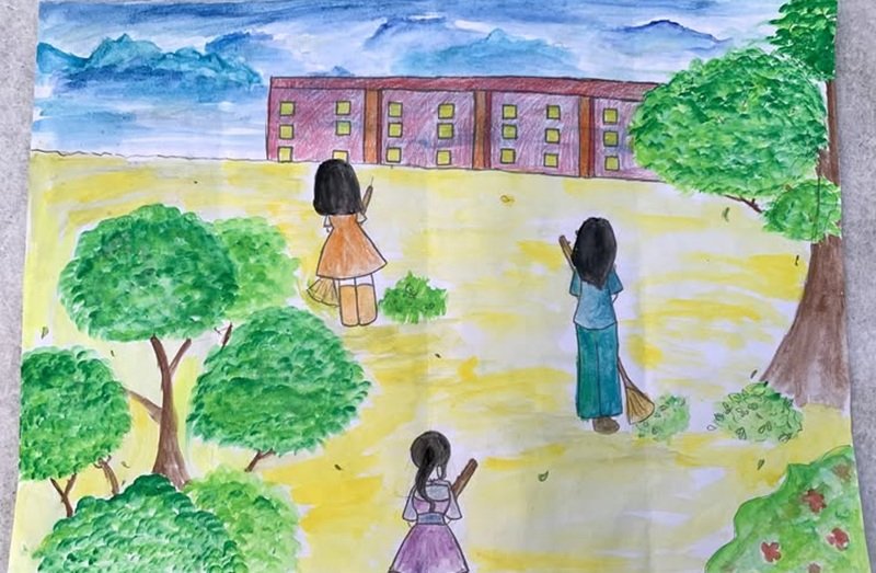 vẽ tranh tương lai xanh 3