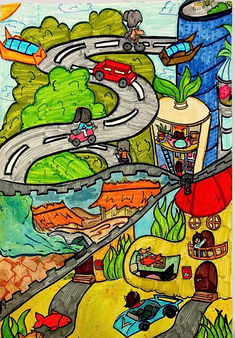 vẽ tranh tương lai xanh 34