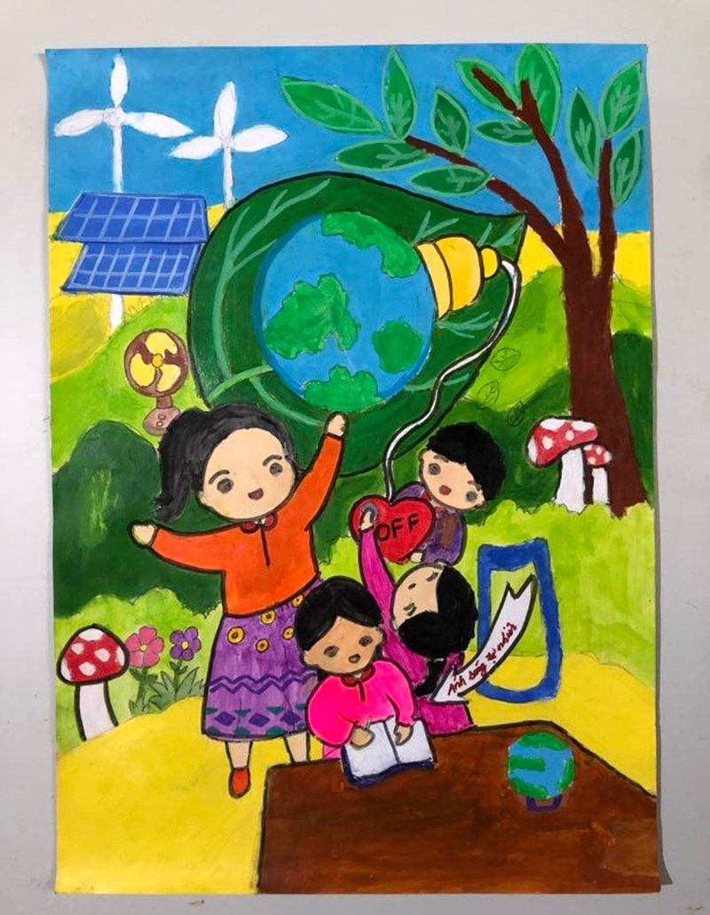 vẽ tranh tương lai xanh 40