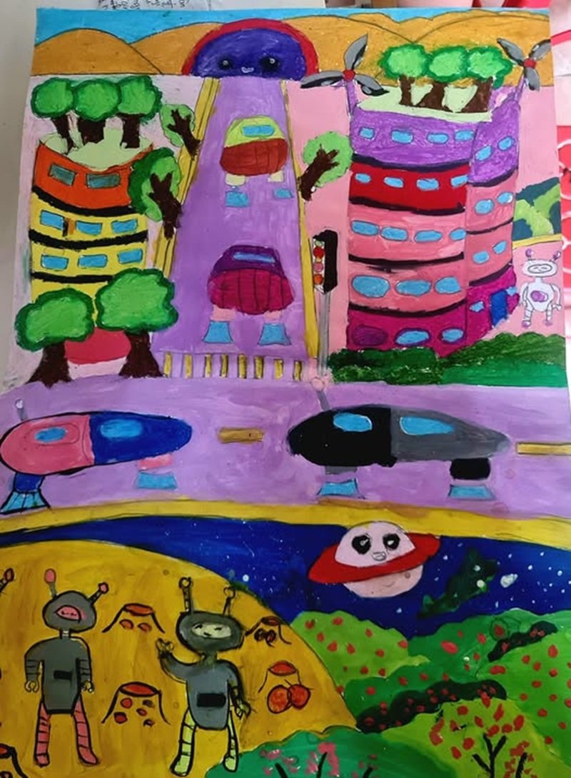 vẽ tranh tương lai xanh 9