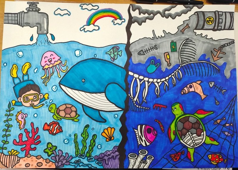 vẽ tranh tuyên truyền bảo vệ môi trường