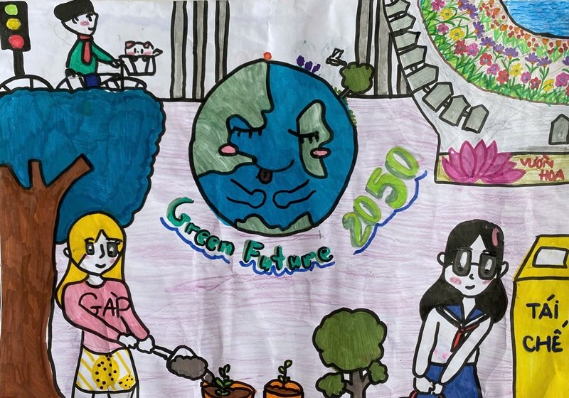 vẽ tương lai xanh 13
