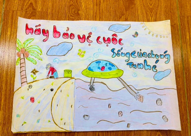 vẽ về ý tưởng trẻ thơ 27