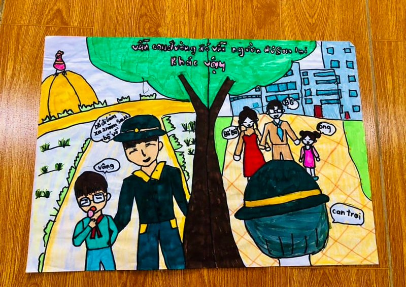vẽ về ý tưởng trẻ thơ 4