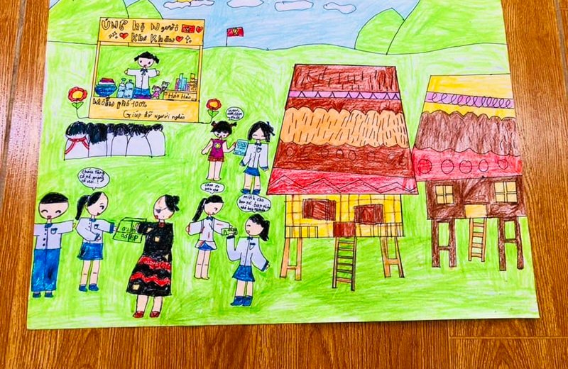 vẽ về ý tưởng trẻ thơ 8
