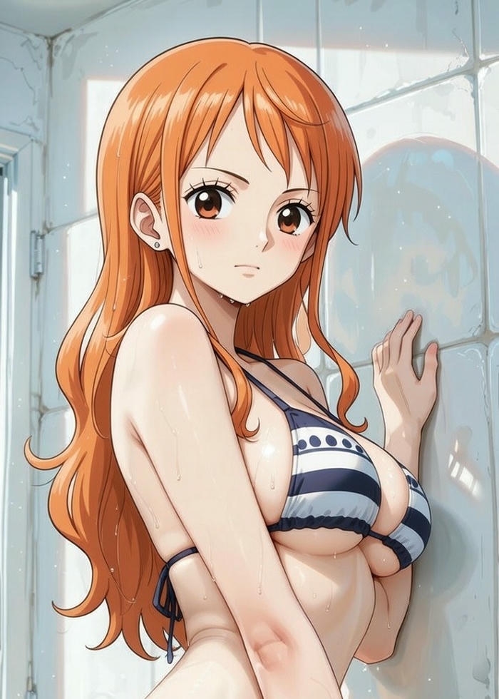 Ảnh Nami bikini mang biểu cảm vui tươi đầy duyên dáng