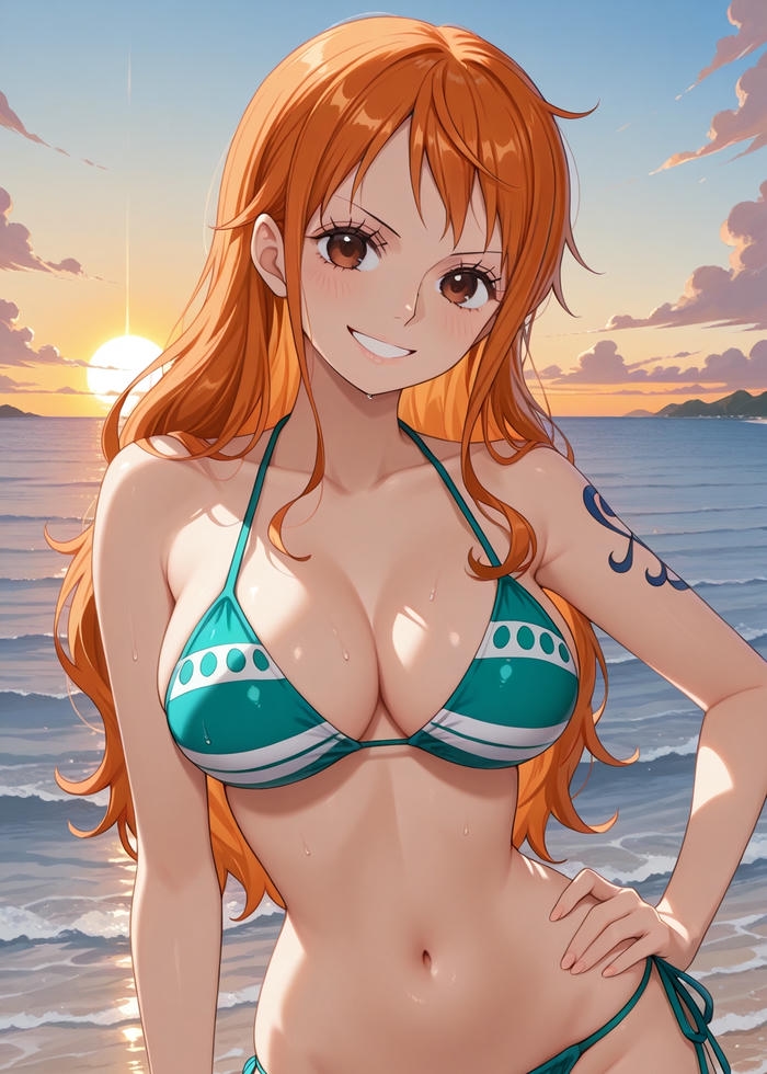 Ảnh Nami bikini nổi bật cùng thần thái năng động