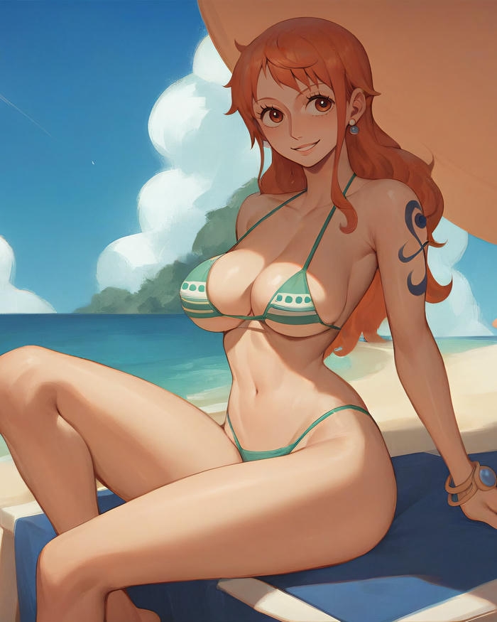 Ảnh Nami bikini nổi bật qua diện mạo nữ tính