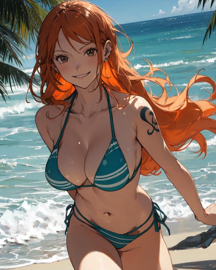 Ảnh Nami bikini với ánh nhìn sắc sảo và cuốn hút