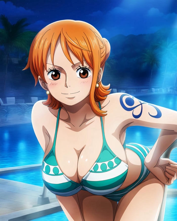 Hình Nami diện bikini thể hiện nét đẹp duyên dáng