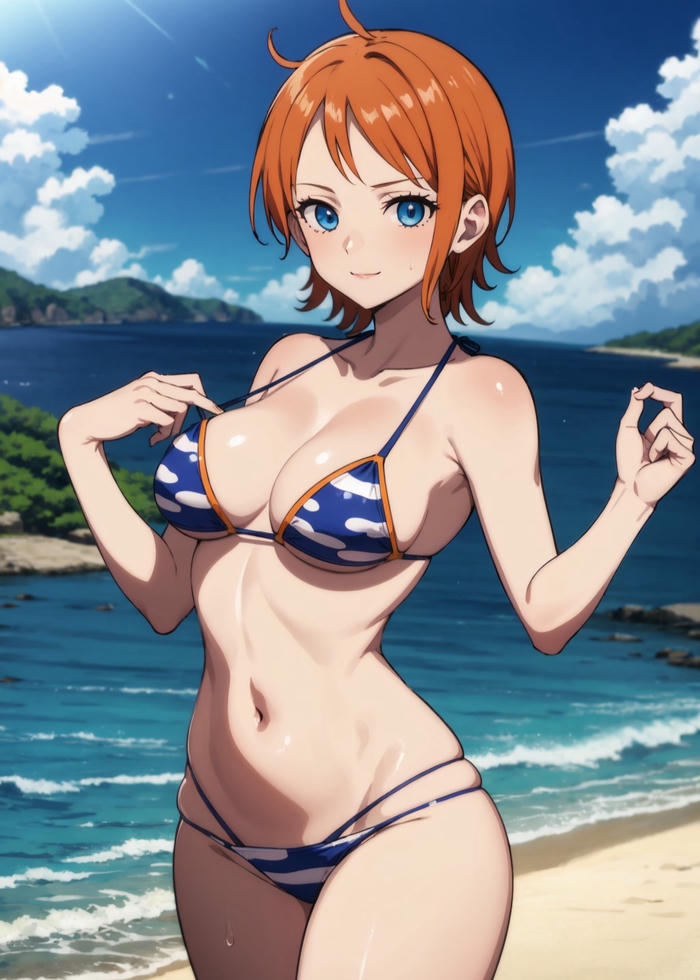 Hình ảnh Nami trong bikini với thần thái trẻ trung