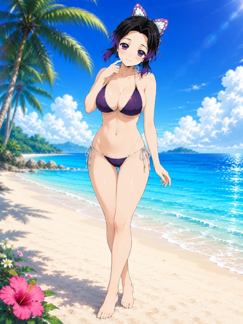Shinobu sexy mang biểu cảm ngọt ngào và diện mạo thanh thoát