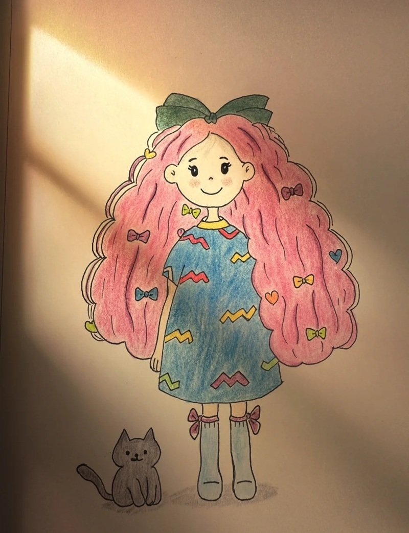 hình vẽ cute đáng yêu con gái 1