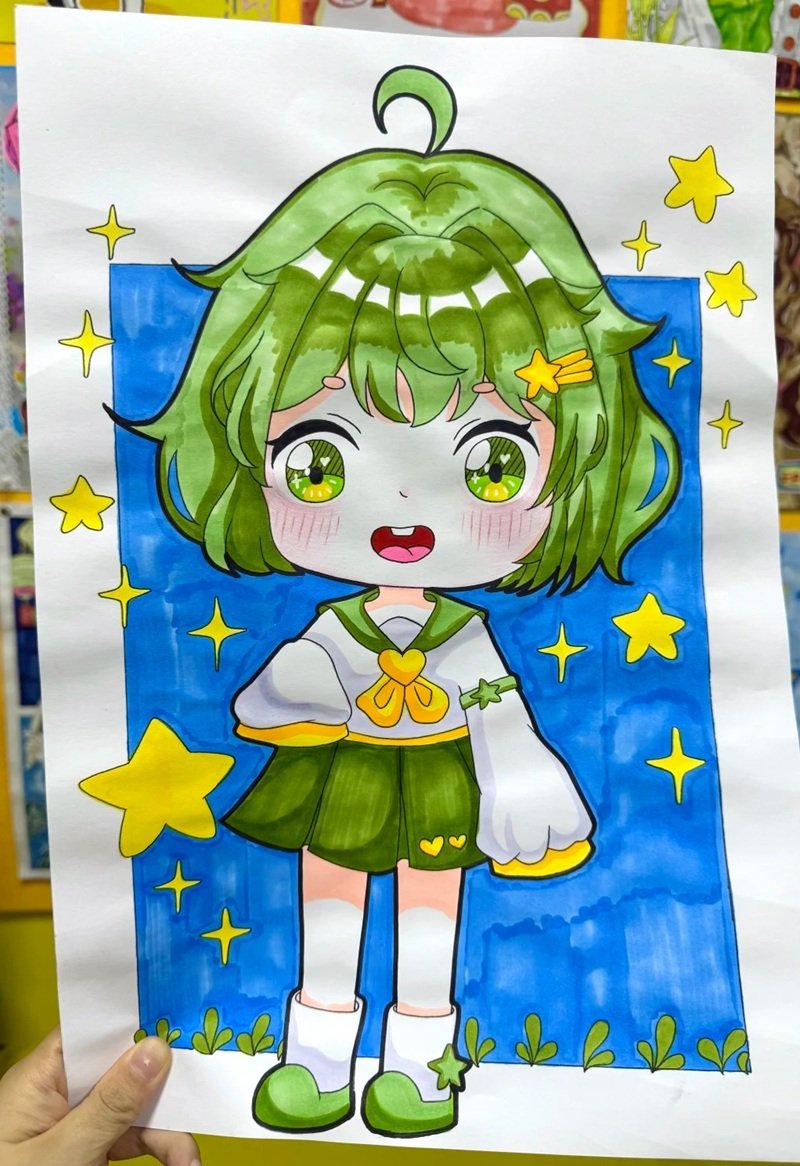 hình vẽ cute đáng yêu con gái 13