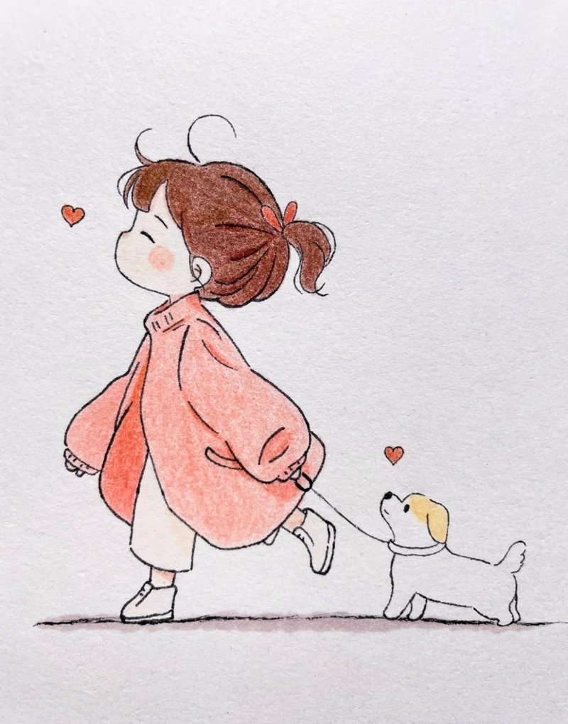 hình vẽ cute đáng yêu con gái 16