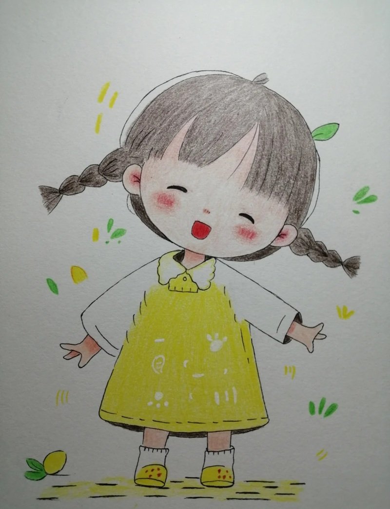 hình vẽ cute đáng yêu con gái 23