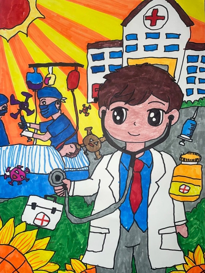 tranh chủ đề nghề nghiệp 17