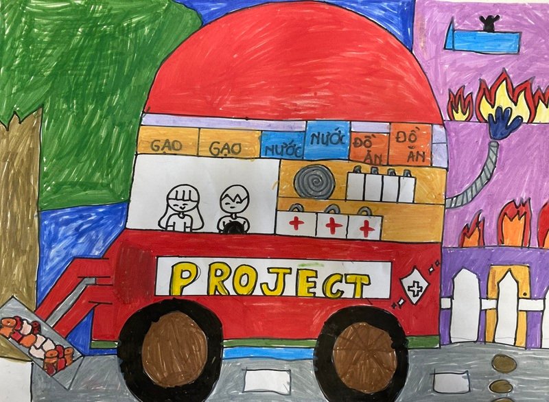 tranh vẽ chiếc ô tô mơ ước 13