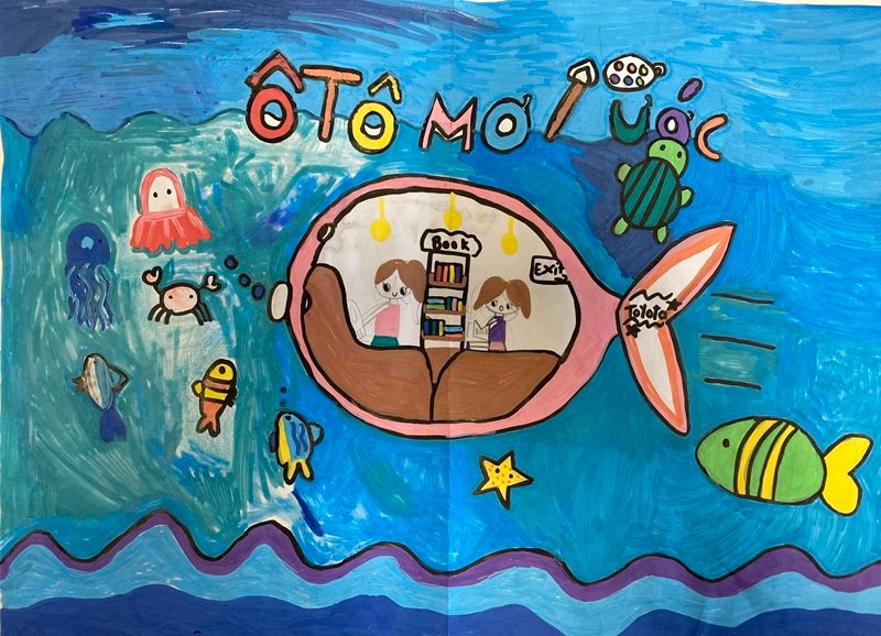 tranh vẽ chiếc ô tô mơ ước 16