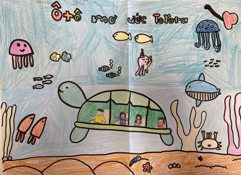 tranh vẽ chiếc ô tô mơ ước 20