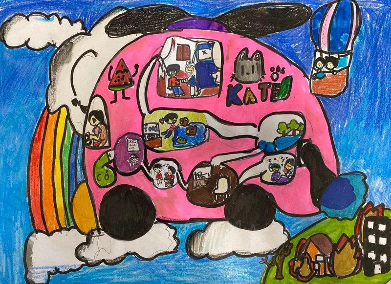 tranh vẽ chiếc ô tô mơ ước 25