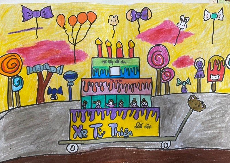 tranh vẽ chiếc ô tô mơ ước 27