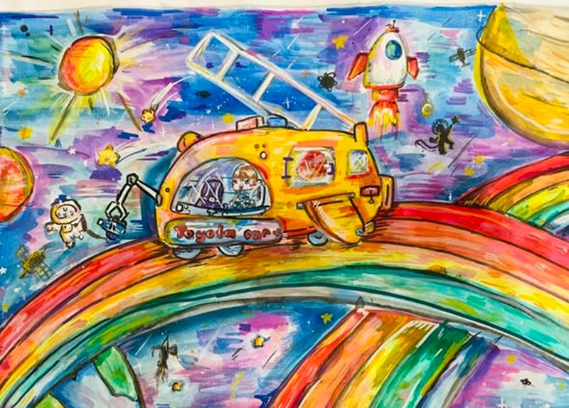 tranh vẽ chiếc ô tô mơ ước 28