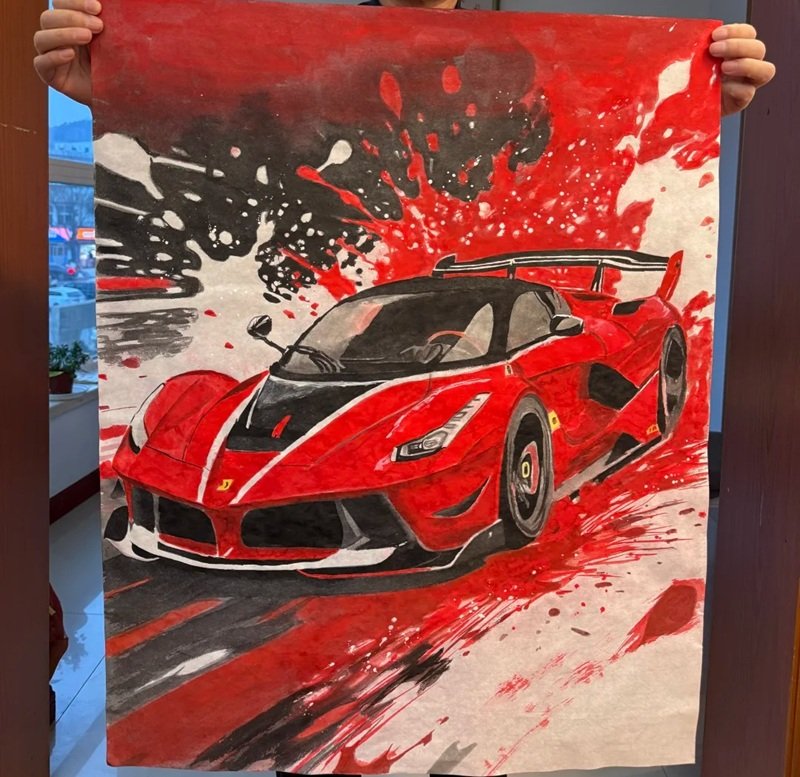 tranh vẽ chiếc ô tô mơ ước 29