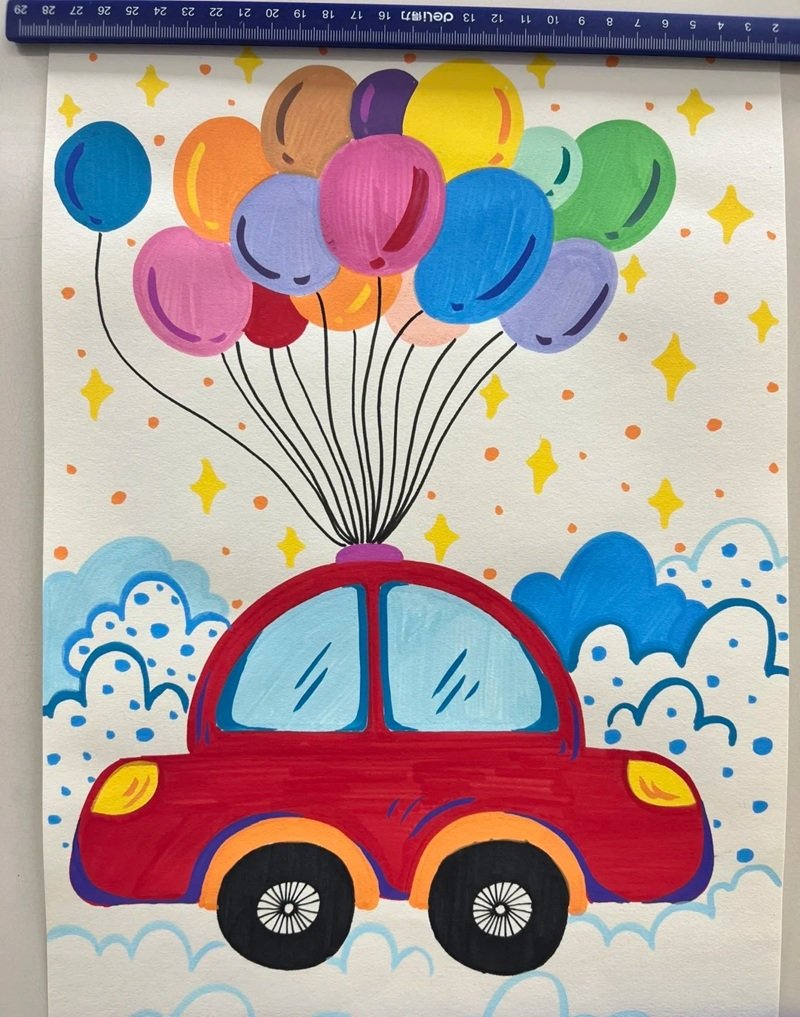 tranh vẽ chiếc ô tô mơ ước 30