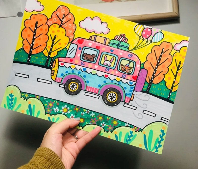 tranh vẽ chiếc ô tô mơ ước 34