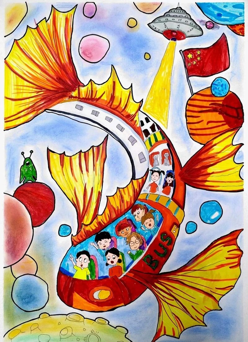 tranh vẽ chiếc ô tô mơ ước 38