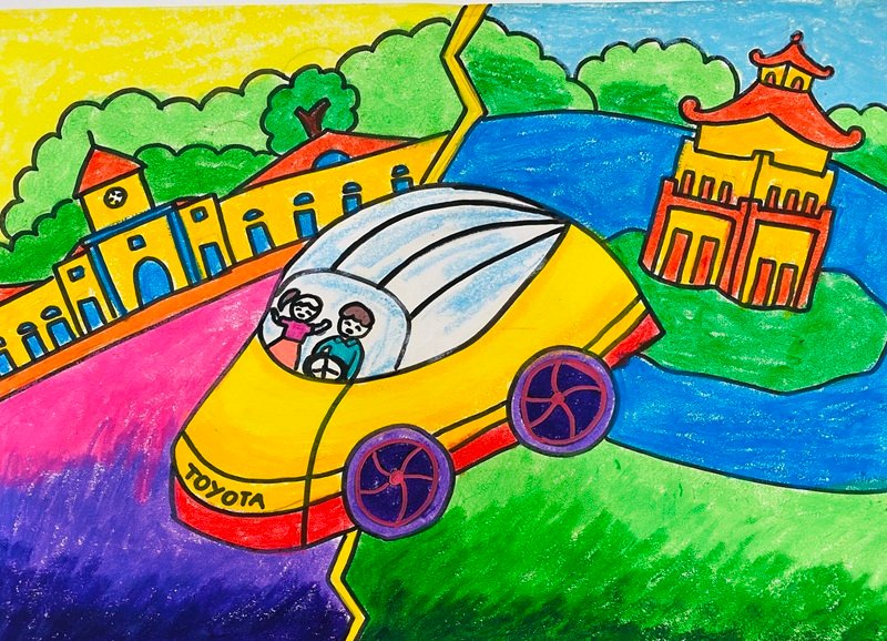 tranh vẽ chiếc ô tô mơ ước 5