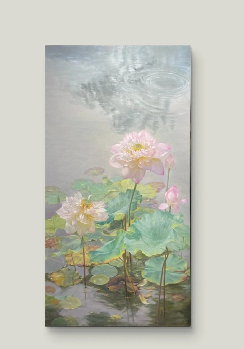 tranh vẽ hoa sen 12