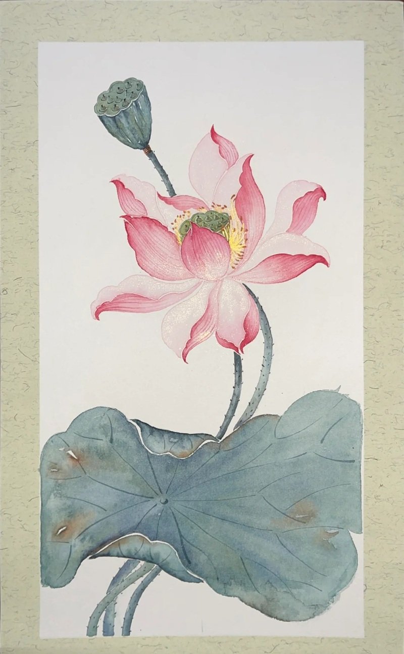 tranh vẽ hoa sen 14