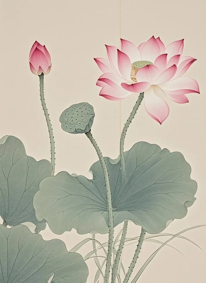 tranh vẽ hoa sen 24