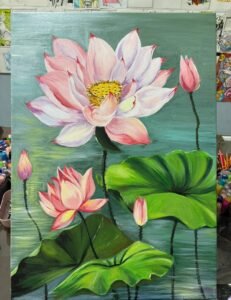 Top 100+ mẫu tranh vẽ hoa sen đẹp đơn giản nhất