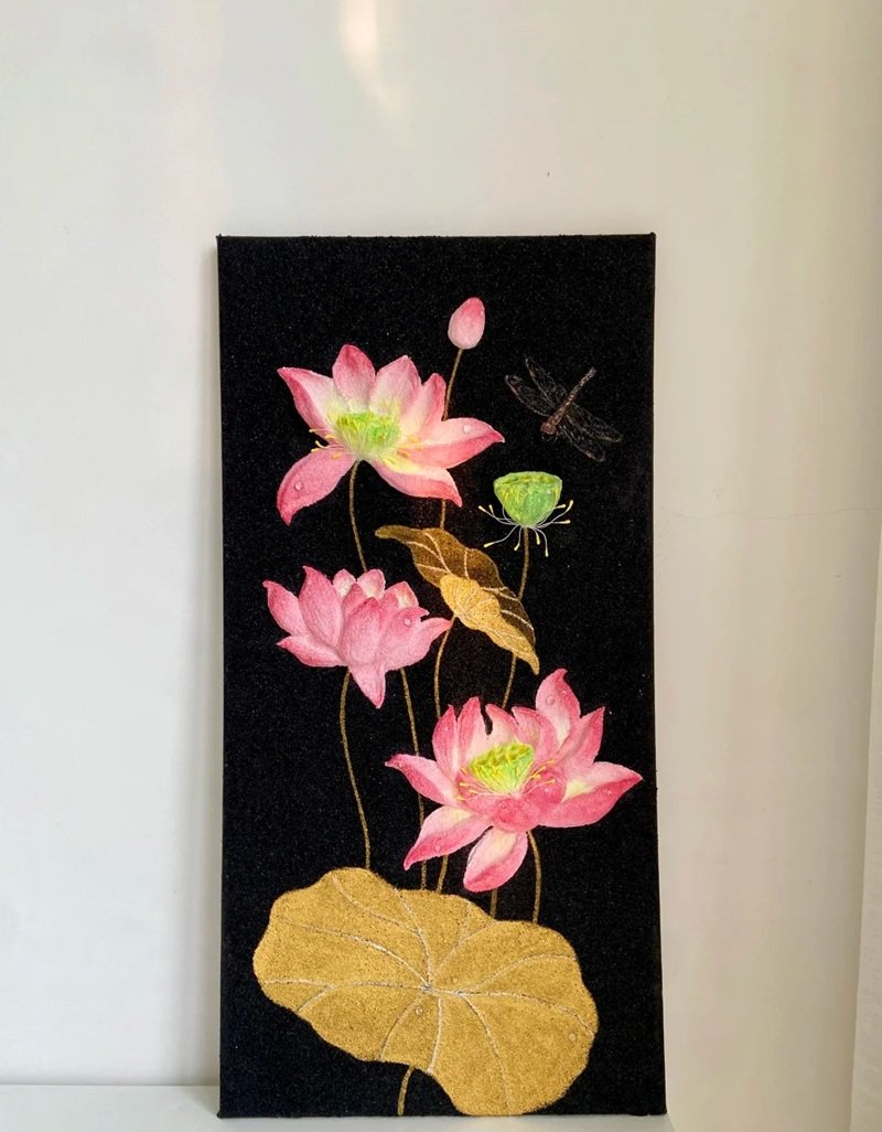 tranh vẽ hoa sen 8