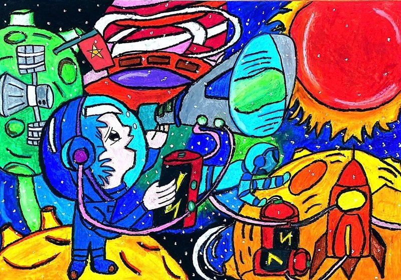 tranh vẽ ước mơ của em 7