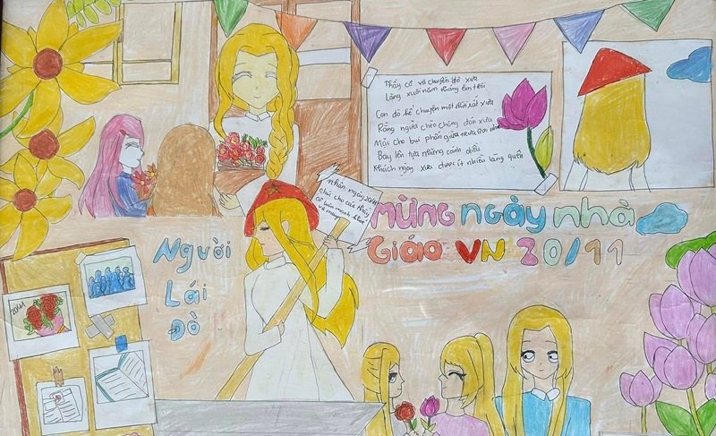 tranh vẽ về thầy cô 1