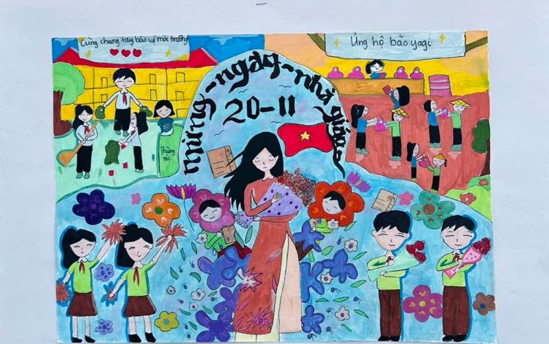 tranh vẽ về thầy cô 12