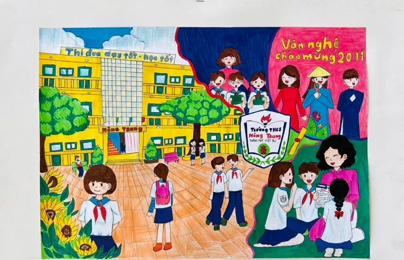 tranh vẽ về thầy cô 15