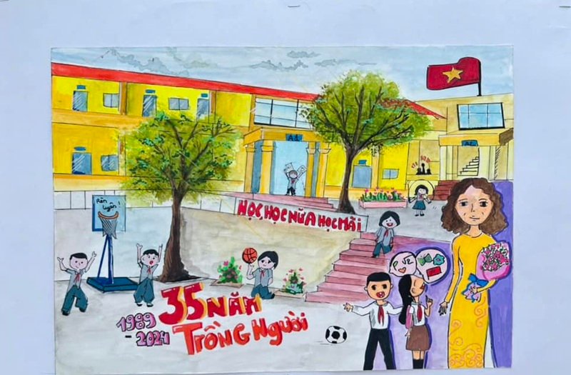 tranh vẽ về thầy cô 16