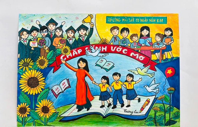 tranh vẽ về thầy cô 17