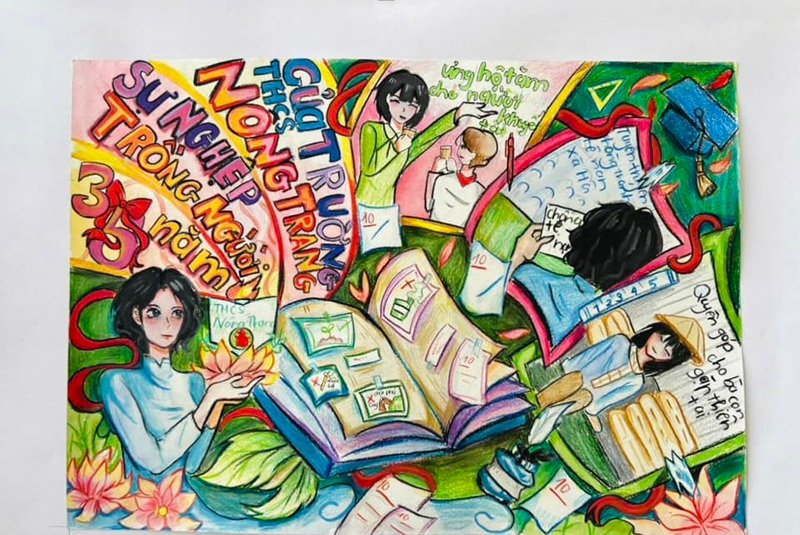 tranh vẽ về thầy cô 18