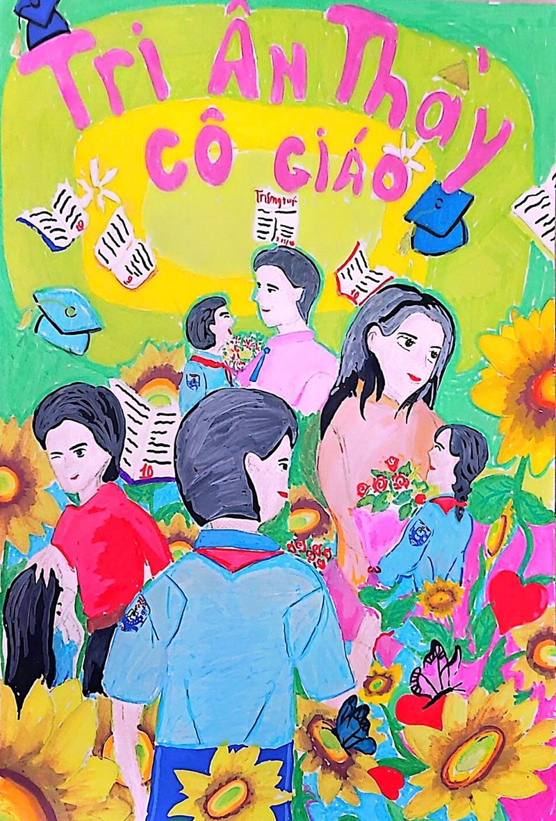 tranh vẽ về thầy cô 23